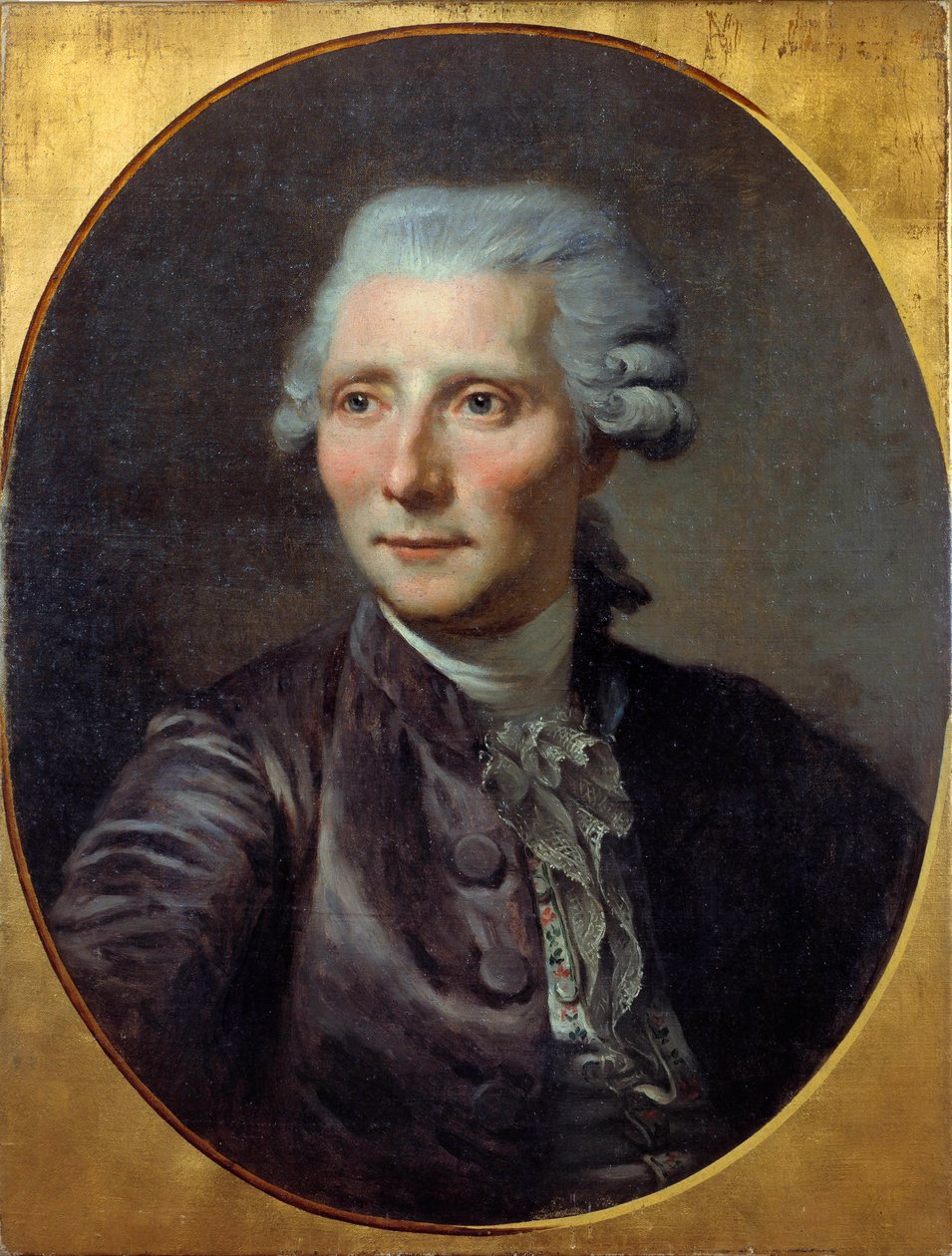 Portrét muže (dříve ztotožňován s Pierrem Augustinem Caron de Beaumarchais (1732 - 1799). Malba Paula Constanta Soyera (1823-1903) (z obrazu Jean Baptiste Greuze), olej na plátně od Paul Soyer