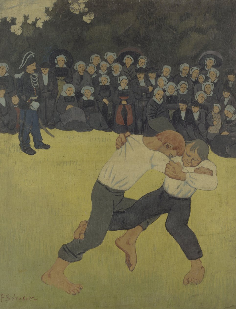 Bretonský zápas, 1890-1891 od Paul Sérusier
