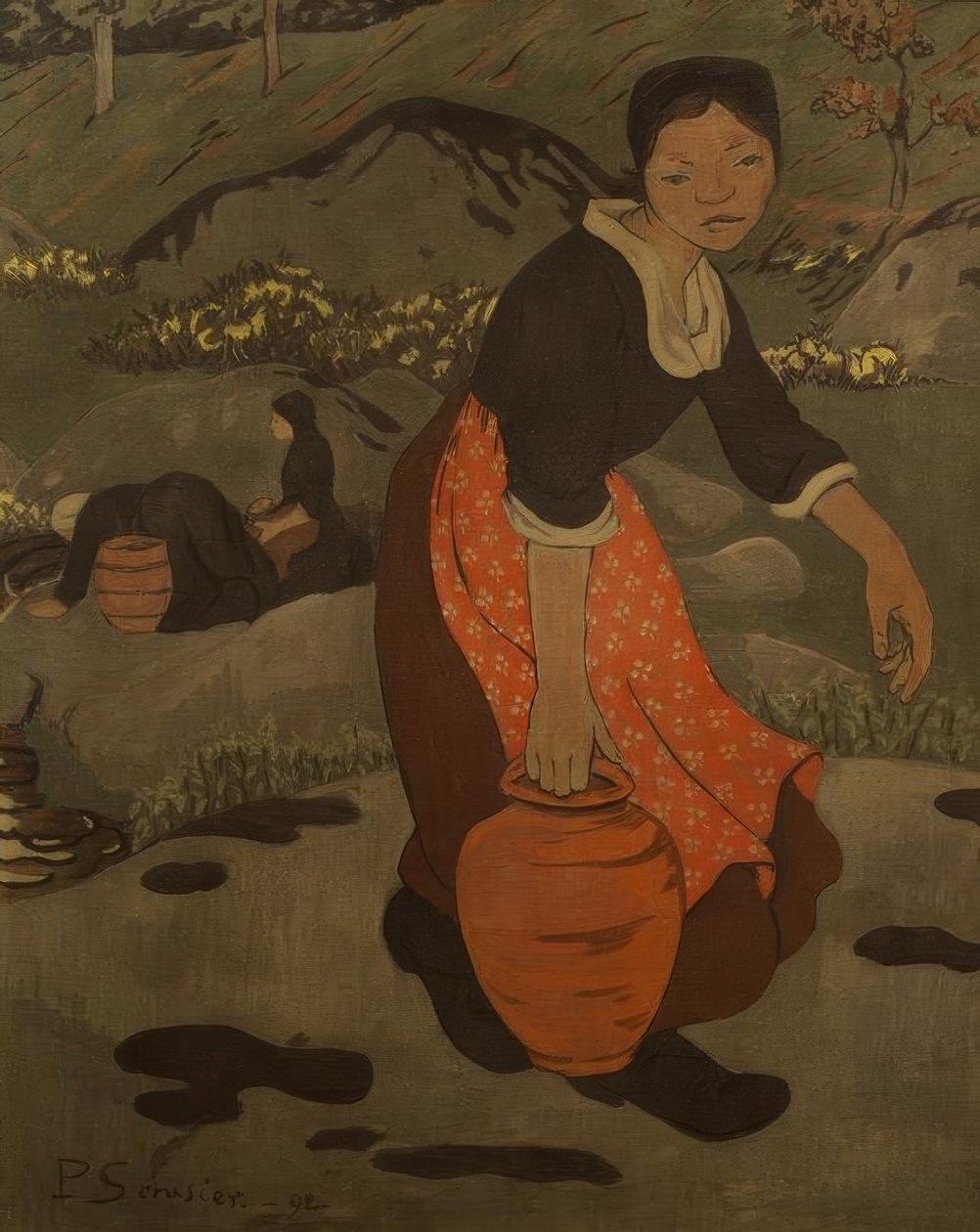 Mladá Bretonka s džbánem od Paul Sérusier