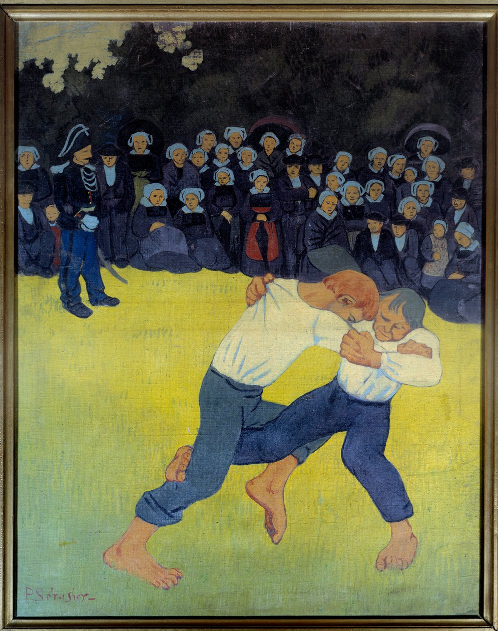 Bretonský boj Obraz Paula Serusiera (1863-1927) 1890 Ne. 0,92x0,73 m Paříž, muzeum Orsay od Paul Sérusier