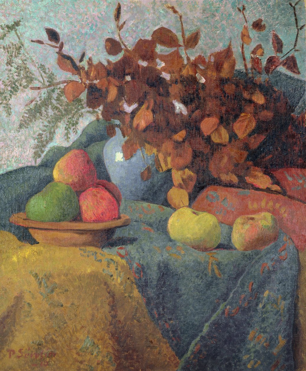 Zátiší jablek a podzimních listů, 1910 od Paul Sérusier