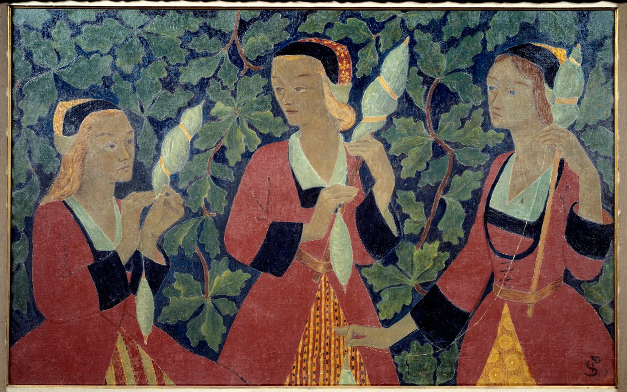 Obraz tří přadlenů od Paula Serusiera (1863-1927) 1918 Brest Museum of Fine Arts od Paul Sérusier