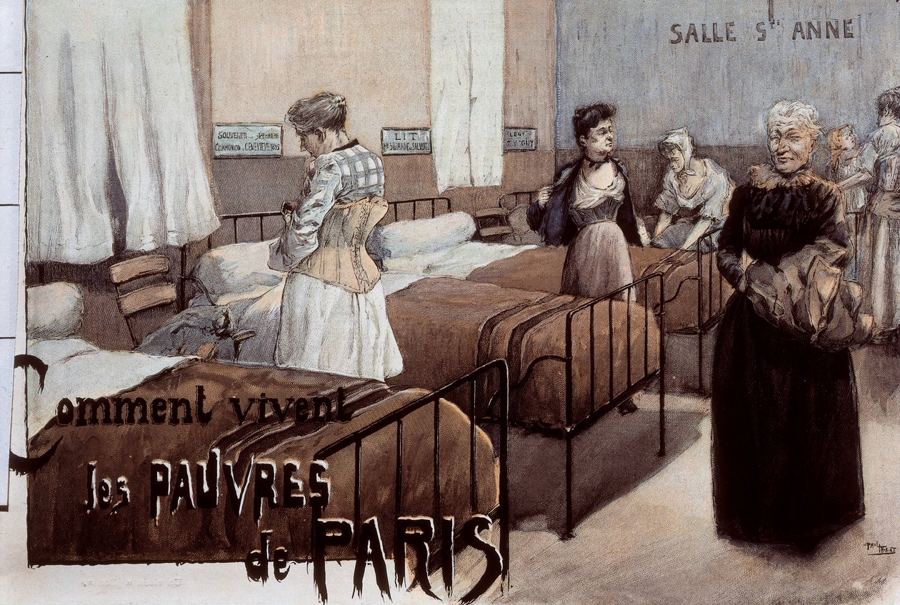 Chudí z Paříže, začátek 20. století (kresba) od Paul Thiriat
