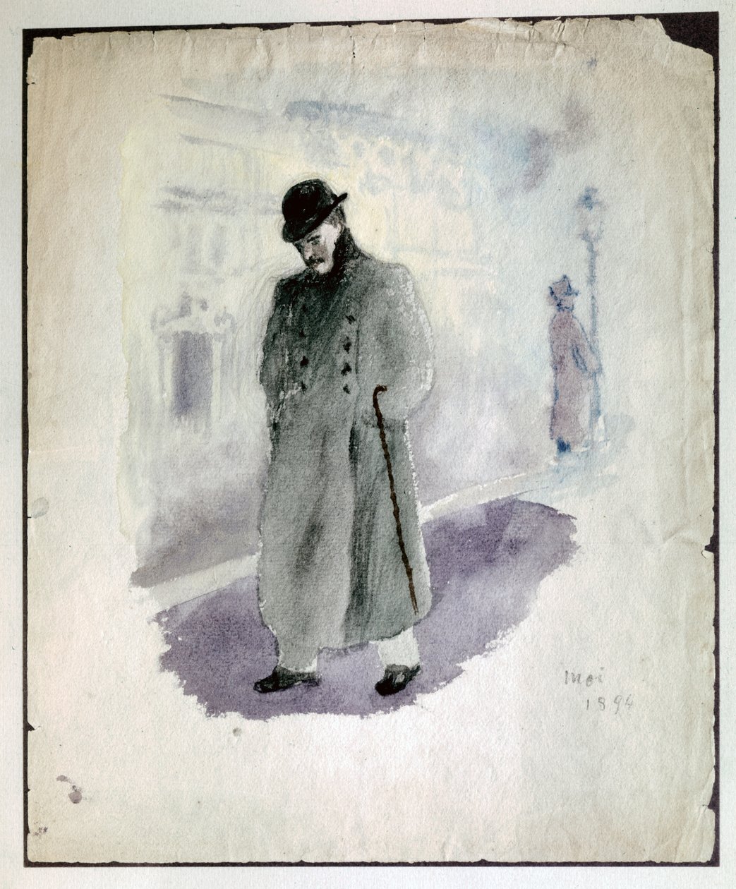 Paul VALERY: Autoportrét. 1894 (akvarel) od Paul Valery