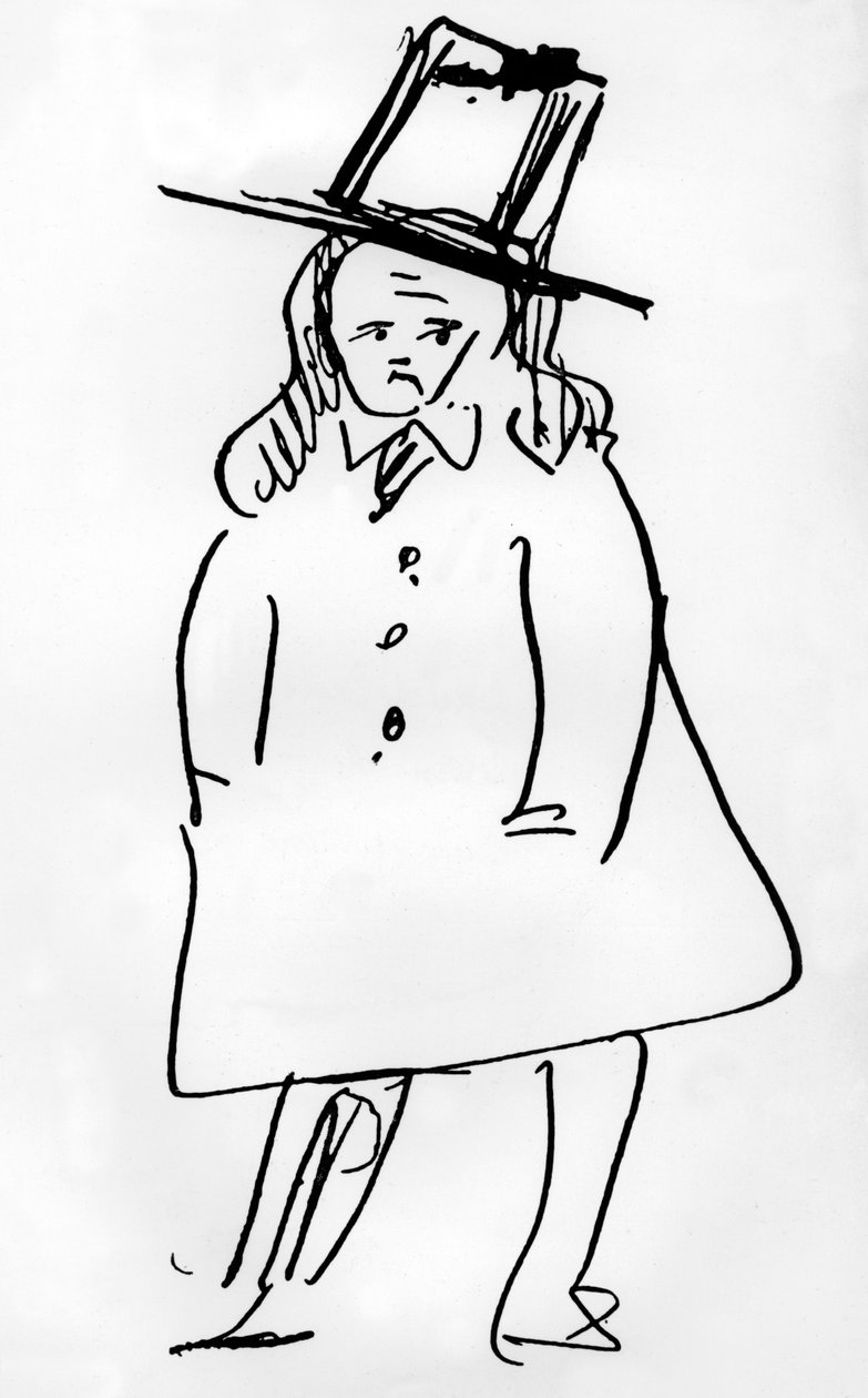 Portrét francouzského básníka Charlese Baudelaira (kresba) od Paul Verlaine