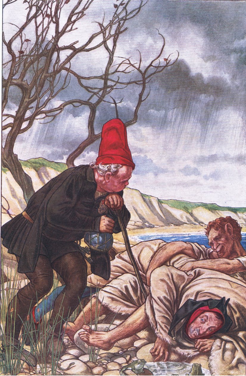 Čtyři nohy a dva hlasy: Nejjemnější monstrum!, ilustrace z Bouře, 1908 od Paul Vincent Woodroffe