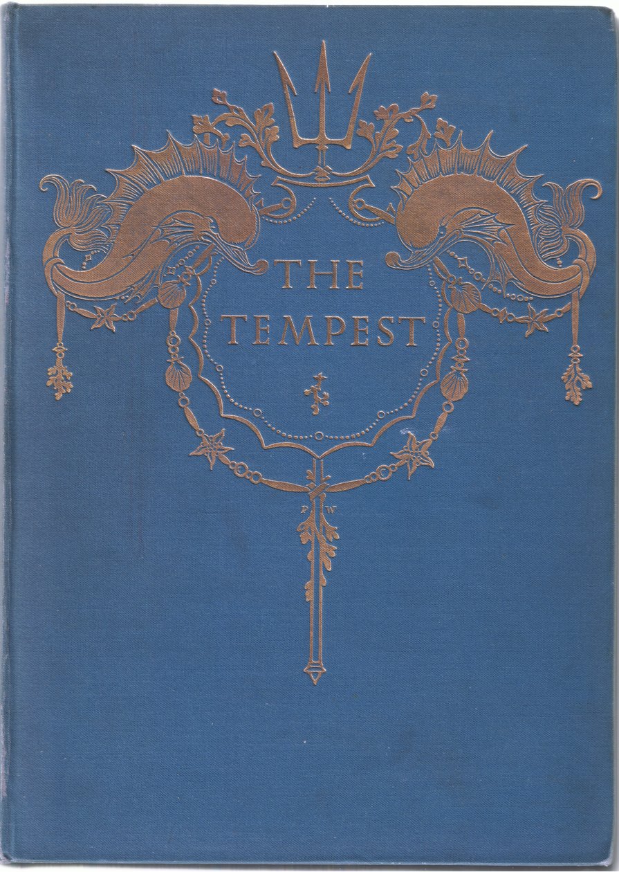 Návrh přední obálky, ilustrace z The Tempest, 1908 od Paul Vincent Woodroffe