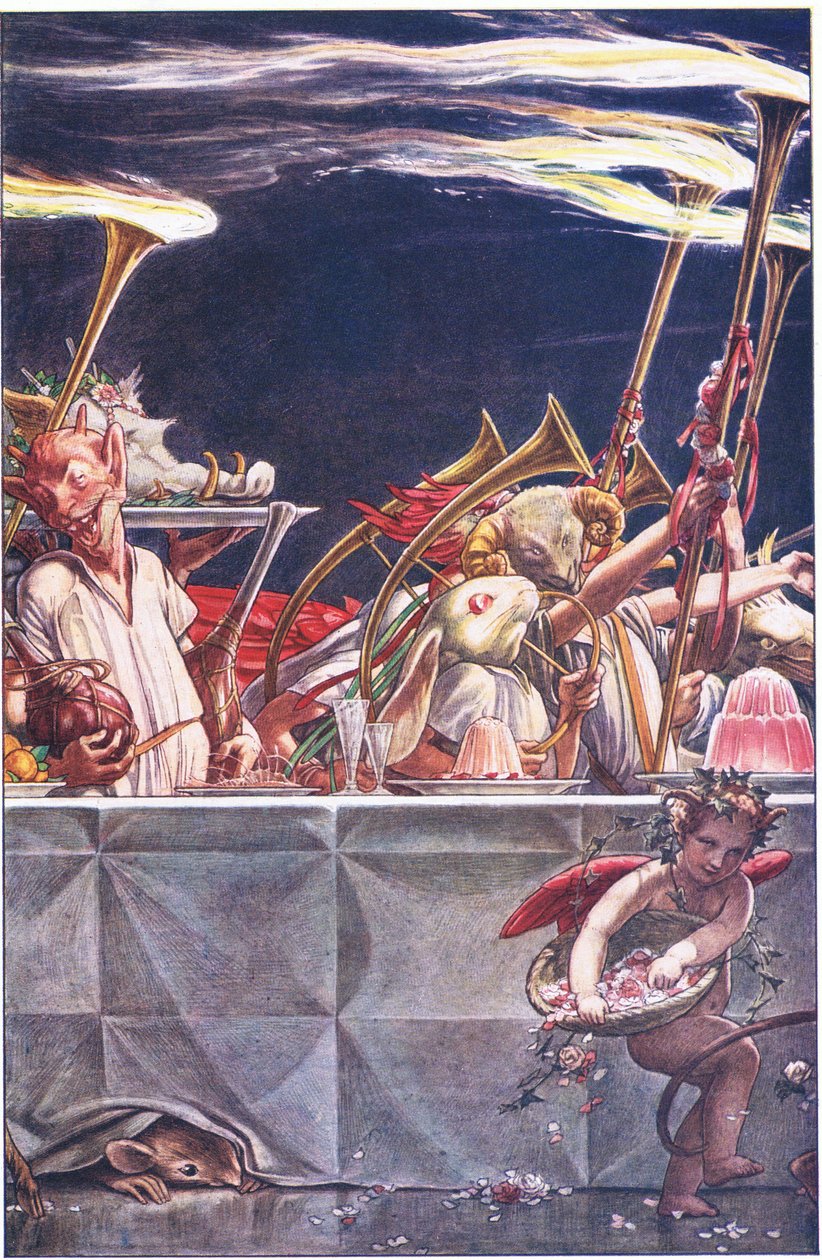 Dejte nám laskavé strážce, nebesa!-co to bylo?, ilustrace z Bouře, 1908 od Paul Vincent Woodroffe