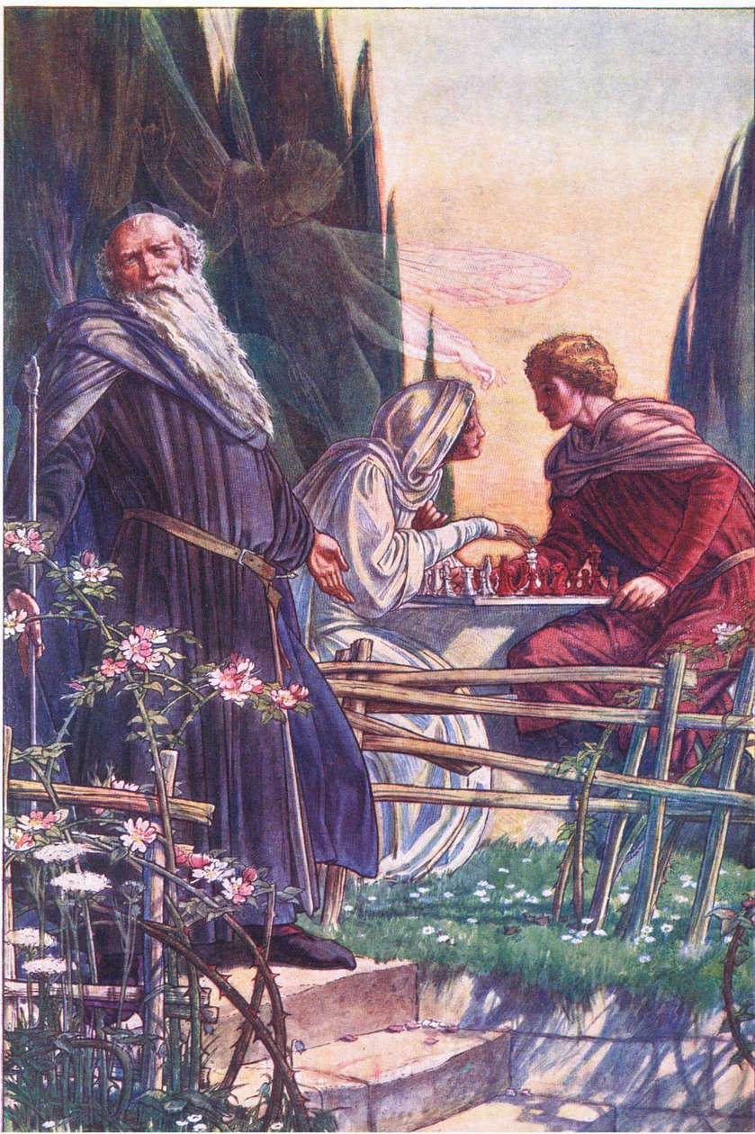 Sladký pane, hraješ na mě falešně, ilustrace z Bouře, 1908 od Paul Vincent Woodroffe
