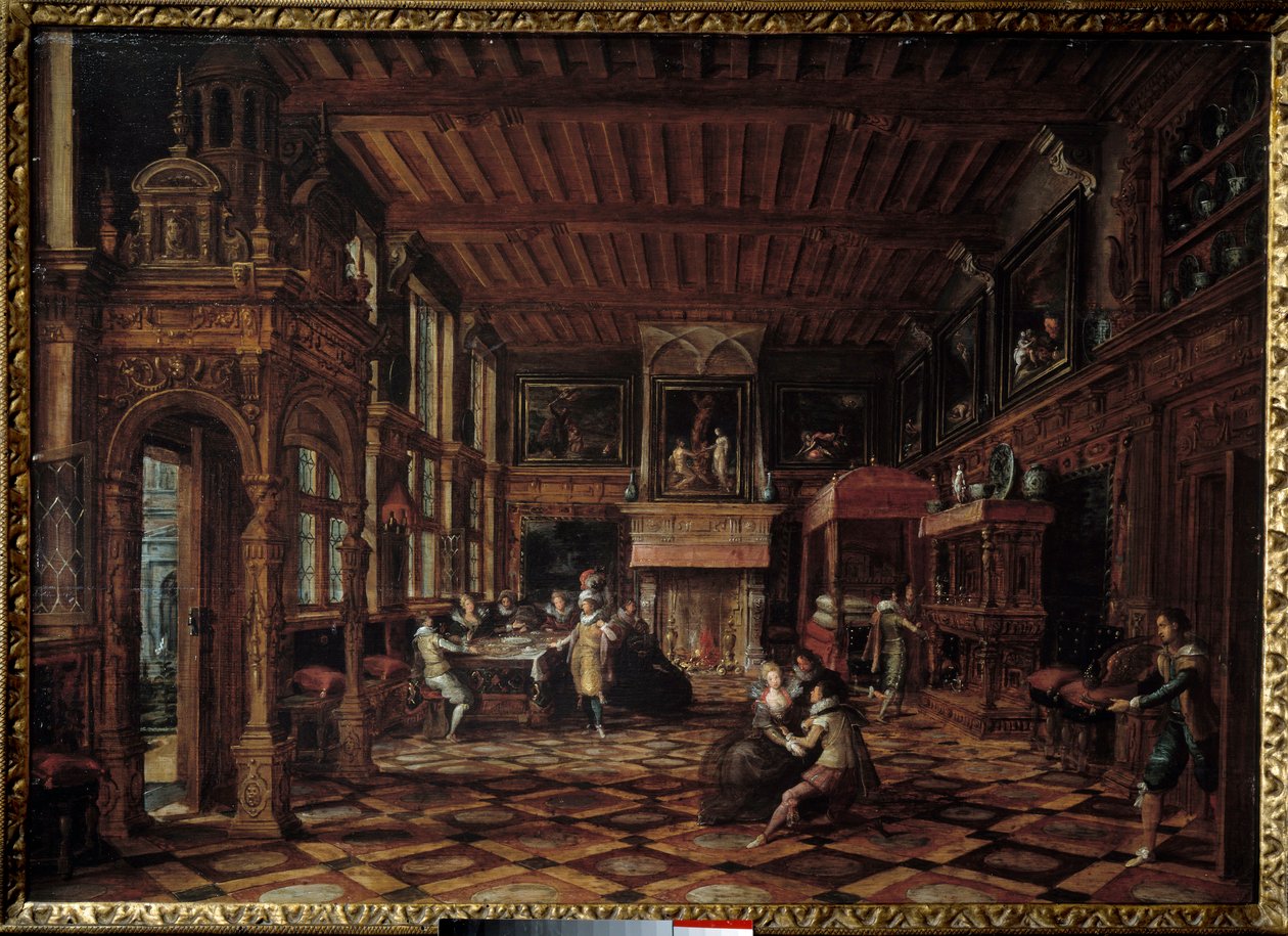 Vlámský interiér. Obraz Pauluse Vredemana De Vriese (1567-1630) od Paul Vredeman de Vries