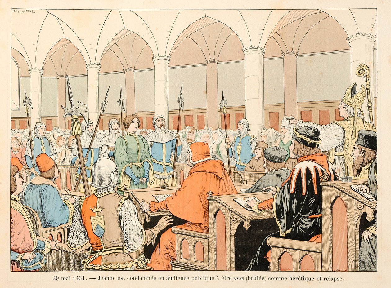 Ilustrace převzatá z knihy „“ Johanka z Arku „“ od Theodora Cahu a ilustrovaná Paulem De Semantem (1855-1915): 29. května od Paul de Semant