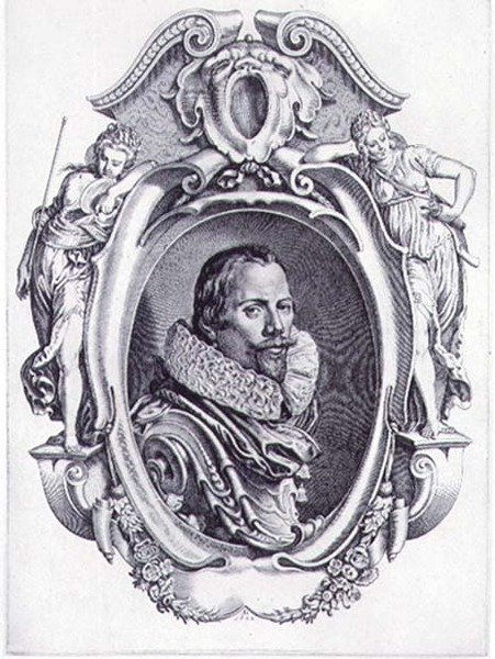 Autoportrét, vyrytý Simonem de Passe (1595-1647) 1622 (rytina) od Paul van (after) Somer