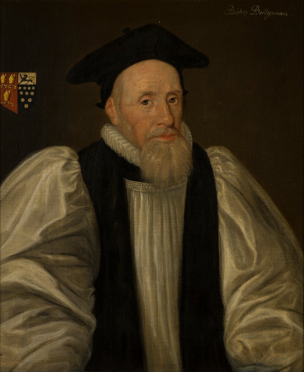 Portrét Johna Bridgemana, biskupa z Chesteru (1577-1652), kolem 1597-1621 (olej na plátně) od Paul van (attr.to) Somer