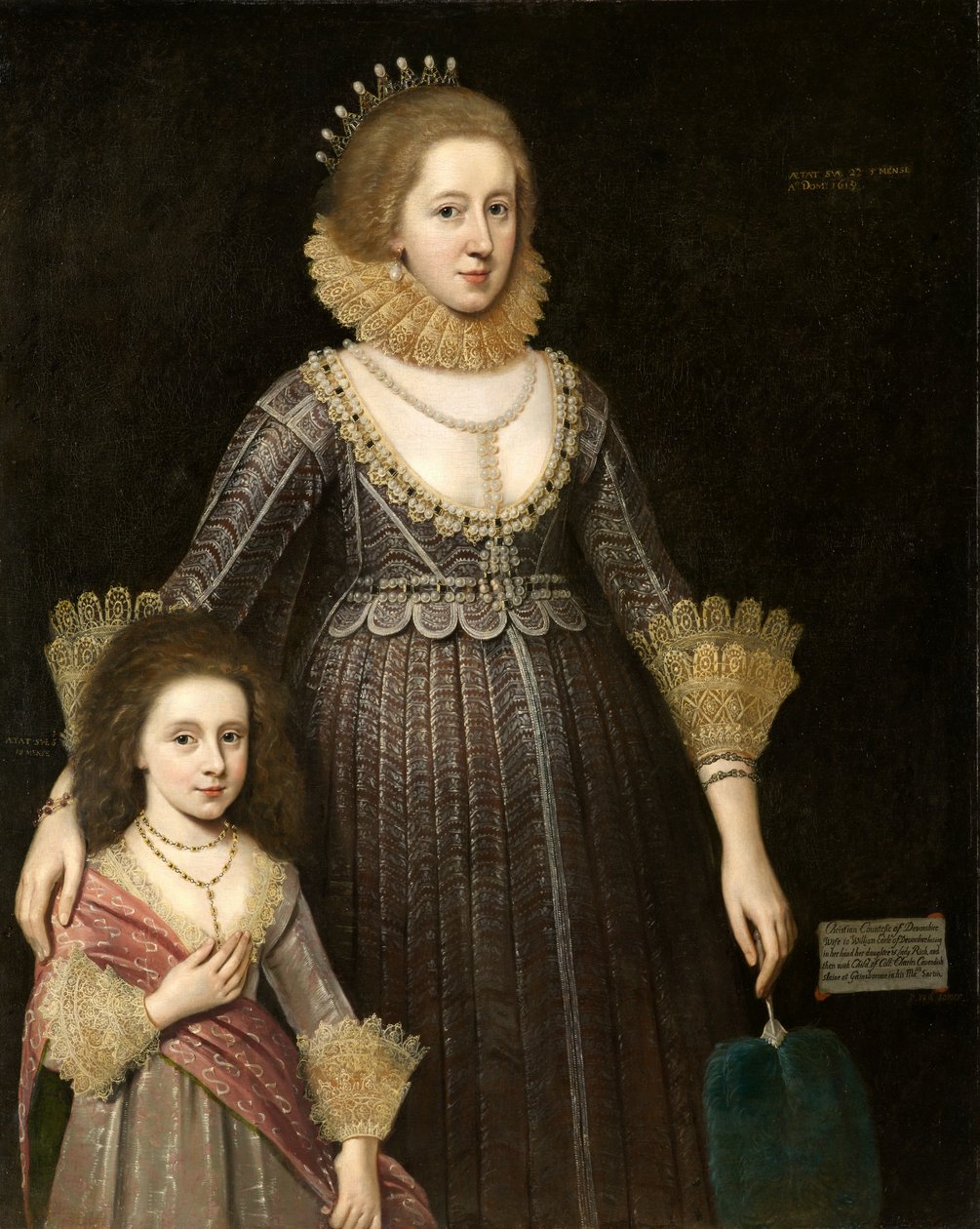 Christian, Lady Cavendish, pozdější hraběnka z Devonshire (1598-1675) a její dcera od Paul van Somer