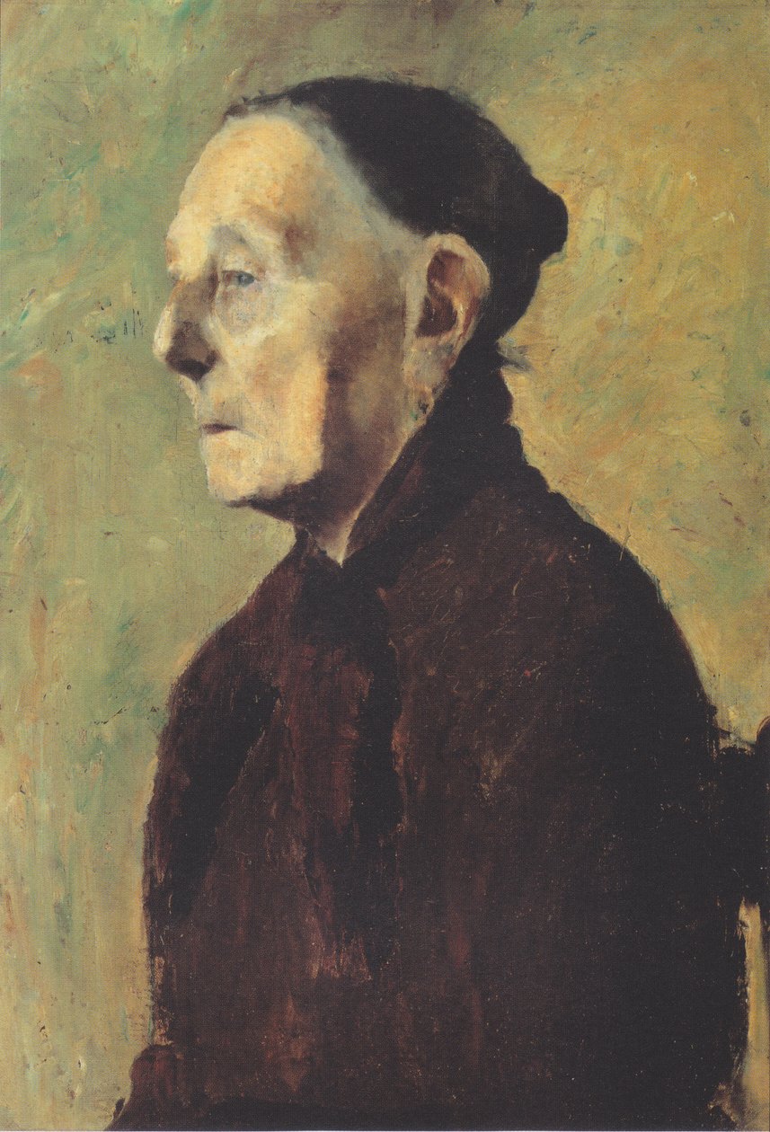 Poloviční portrét staré ženy v profilu od Paula Modersohn Becker