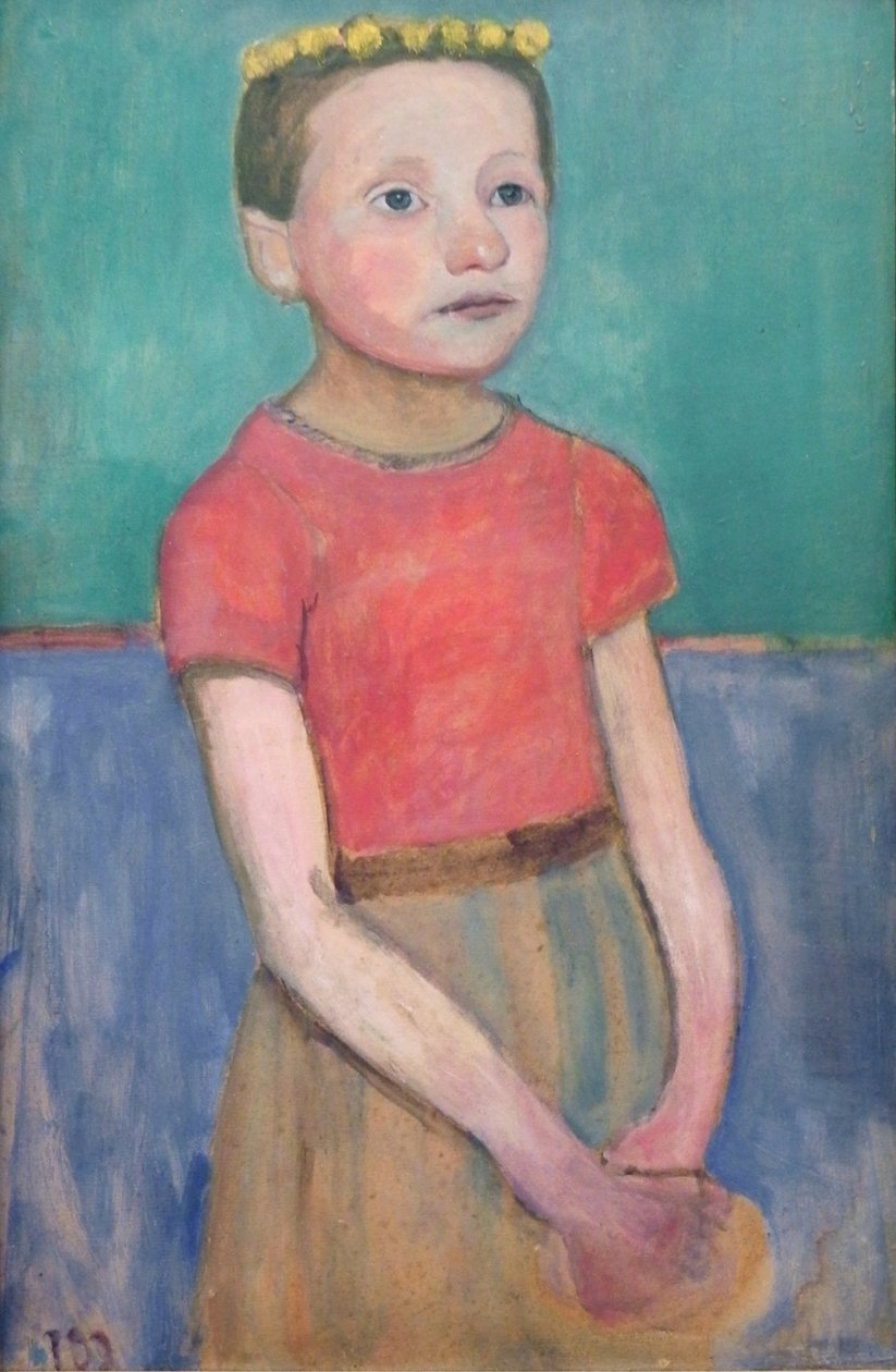 Poloviční portrét 12leté Italky od Paula Modersohn Becker