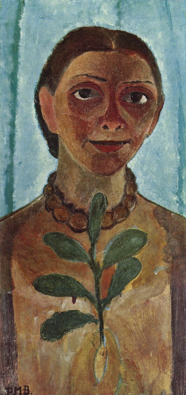 Malíř s větví kamélie od Paula Modersohn Becker