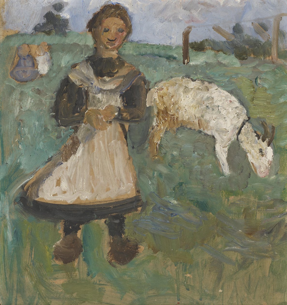Dívka s kozou od Paula Modersohn Becker