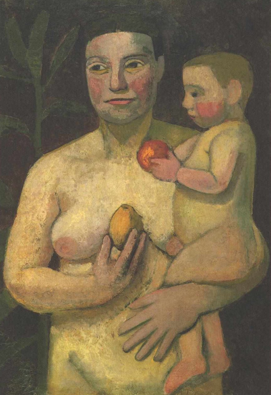 matka a dítě od Paula Modersohn Becker