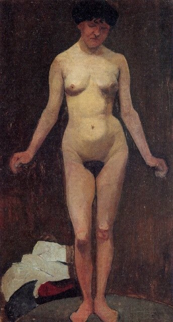 Ženský nahý zdroj od Paula Modersohn Becker