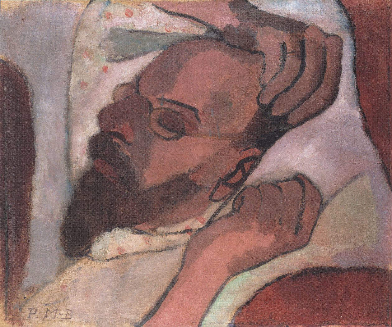 Otto Modersohn, spící od Paula Modersohn Becker