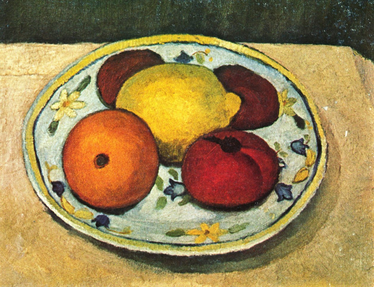 Zátiší s citronem, pomerančem a rajčaty od Paula Modersohn Becker