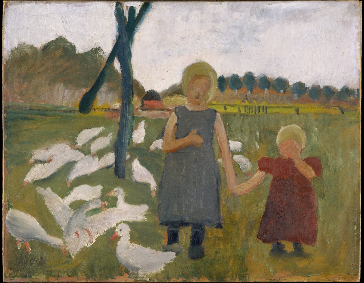 Děti s husami od Paula Modersohn-Becker