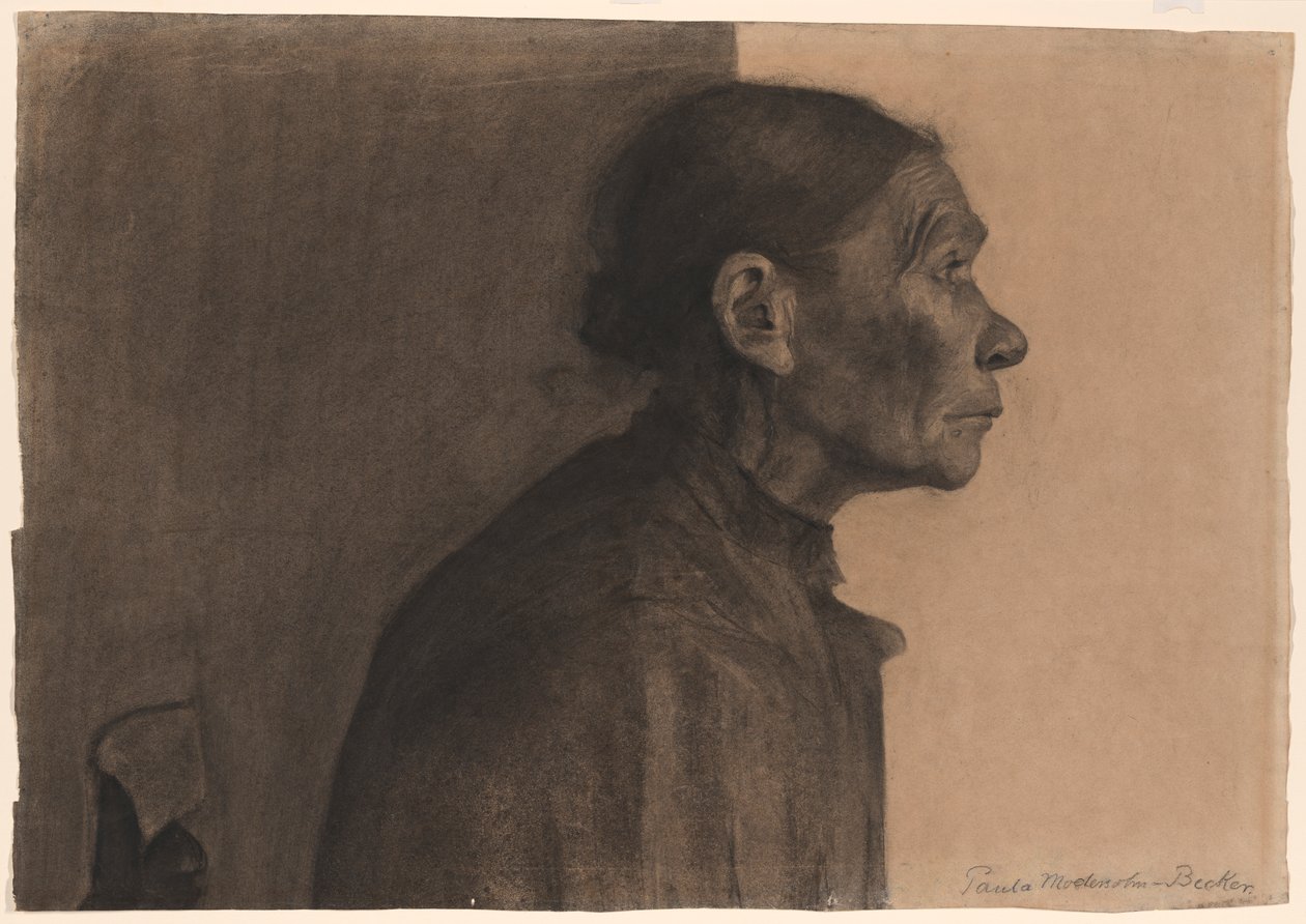 Žena z profilu, otočená doprava od Paula Modersohn-Becker