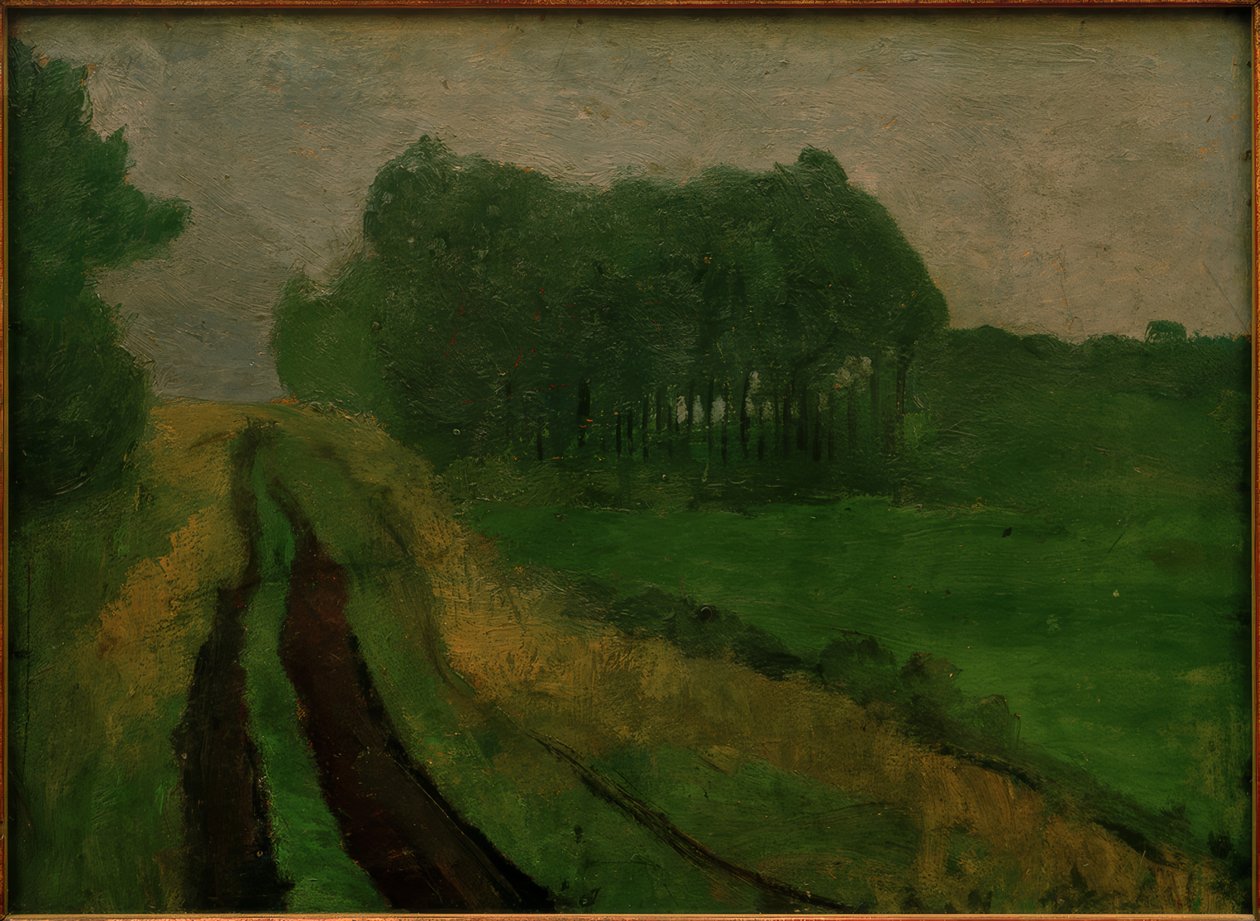 Večerní krajina s borovicemi od Paula Modersohn Becker