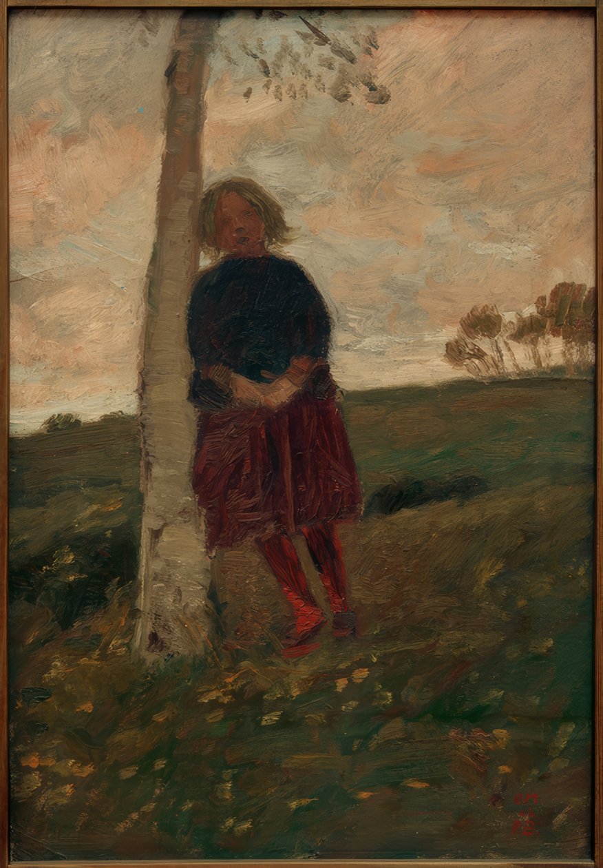 Dívka na kmeni břízy (také: dívka na stromě) od Paula Modersohn Becker