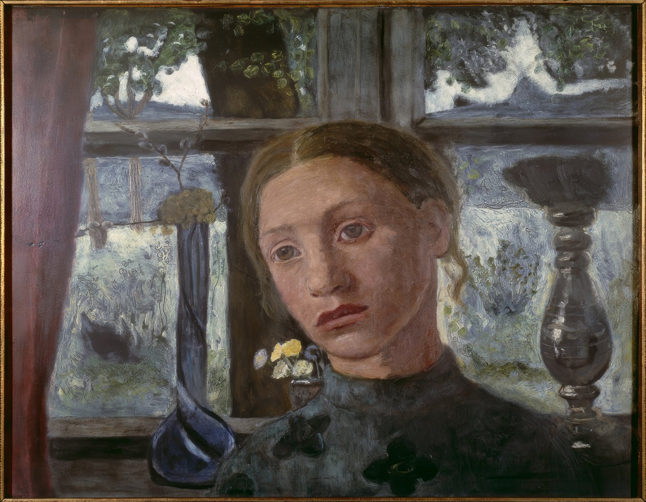 Dívčí hlava před oknem od Paula Modersohn Becker