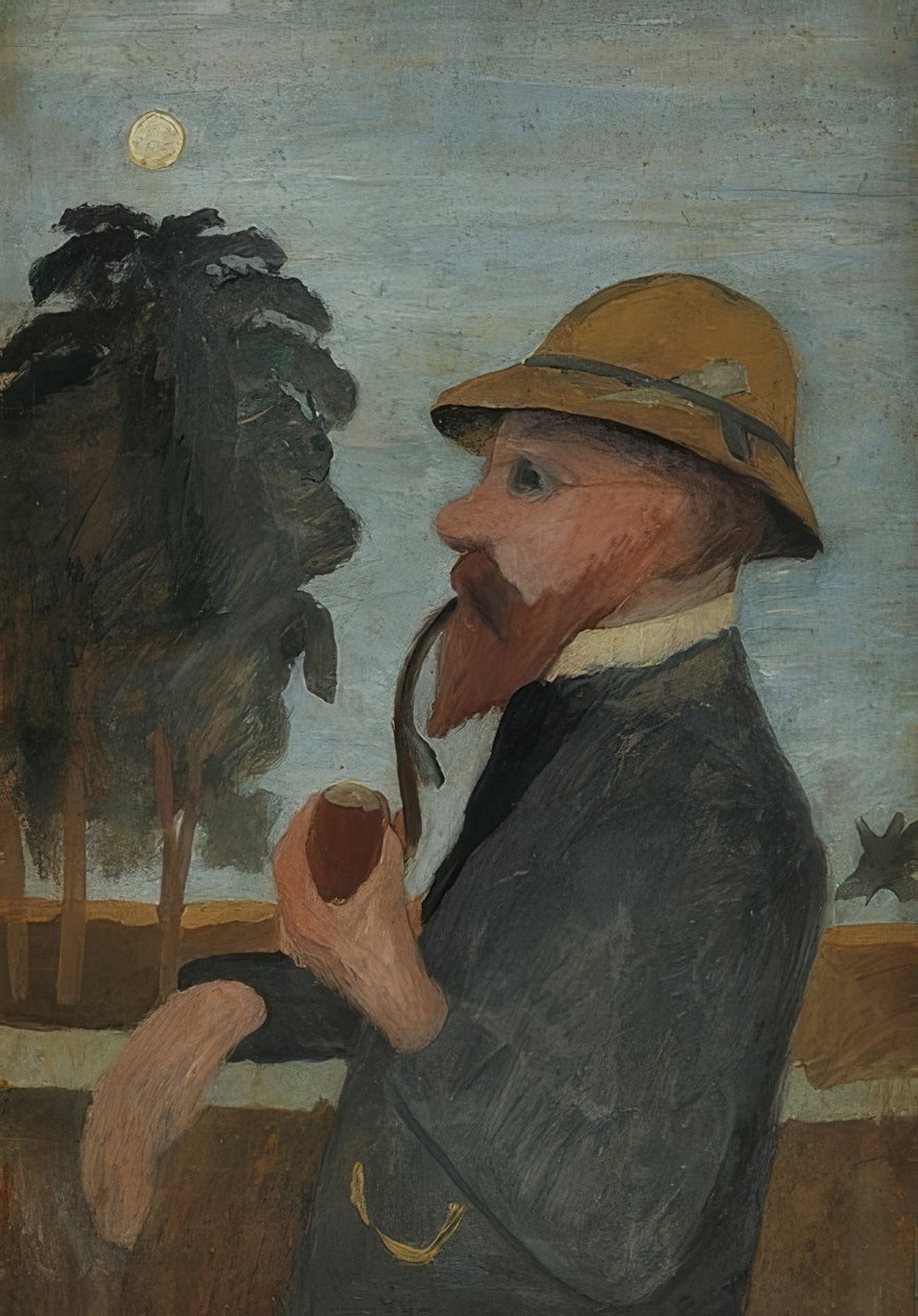 Otto Modersohn s dýmkou. Kolem roku 1907 od Paula Modersohn Becker