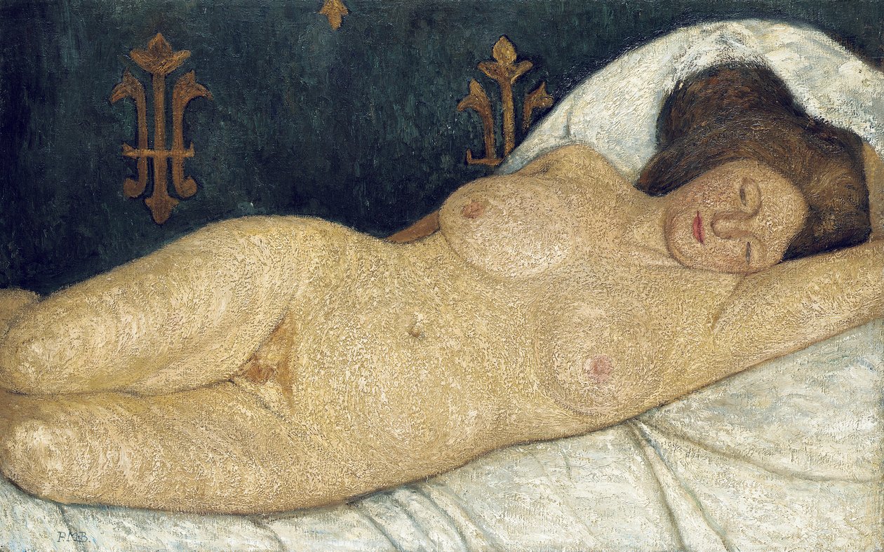 Ležící ženský akt, 1905-06 od Paula Modersohn Becker