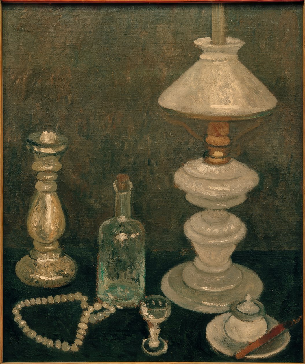 Zátiší se skleněnou lampou od Paula Modersohn Becker