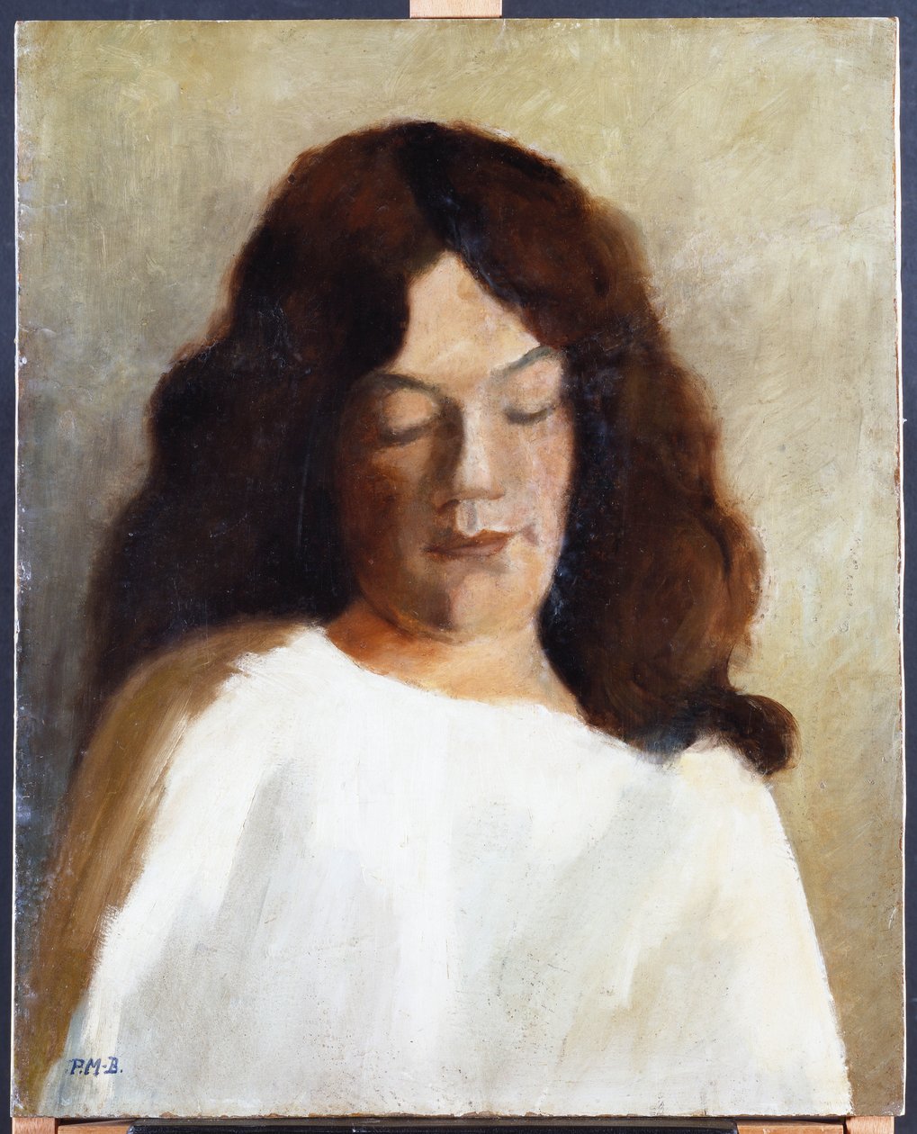 Mladá žena s rozpuštěnými vlasy, c.1897 od Paula Modersohn Becker
