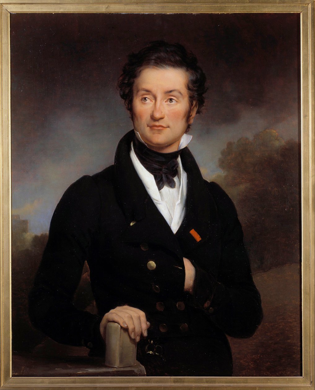 Portrét spisovatele Charlese Nodiera (1780-1844) Pořádal literární salon, kde velcí romantičtí umělci (Hugo, Lamartine, Vigny...) Malba Paulina Guerina (1783-1855) 19. století. Paříž, knihovna Arsenalu. od Paulin Jean Baptiste Guerin