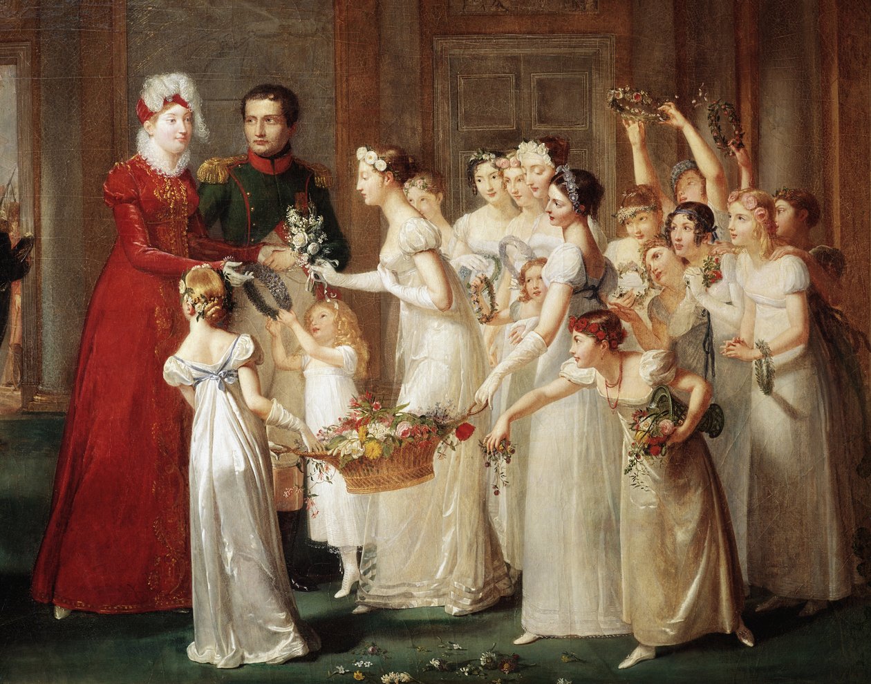 Příjezd Marie-Louise a Napoleona I. Bonaparte do Compiegne 28. 3. 1810 (olej na plátně od Pauline Auzou