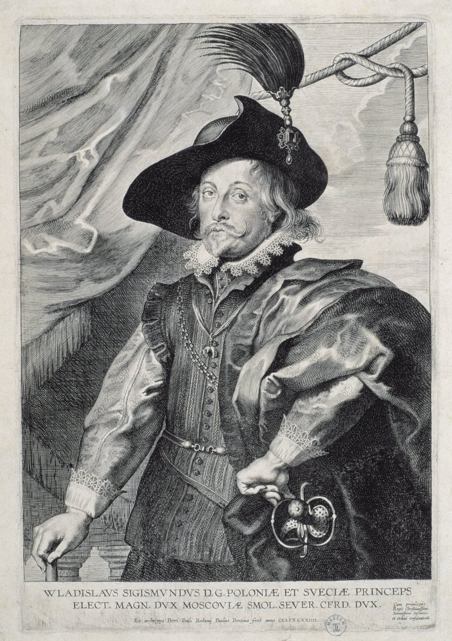 Vladislav IV Vasa (1595-1648) polský král, 1624 od Paulus Pontius