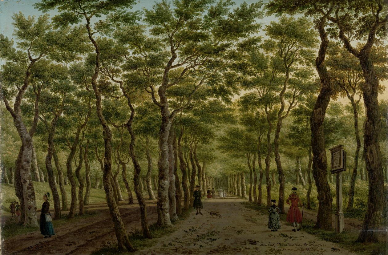 Herepad v Haagse Bos Scheveningen Woods poblíž Haagu od Paulus Constantijn la Fargue (signed by artist)