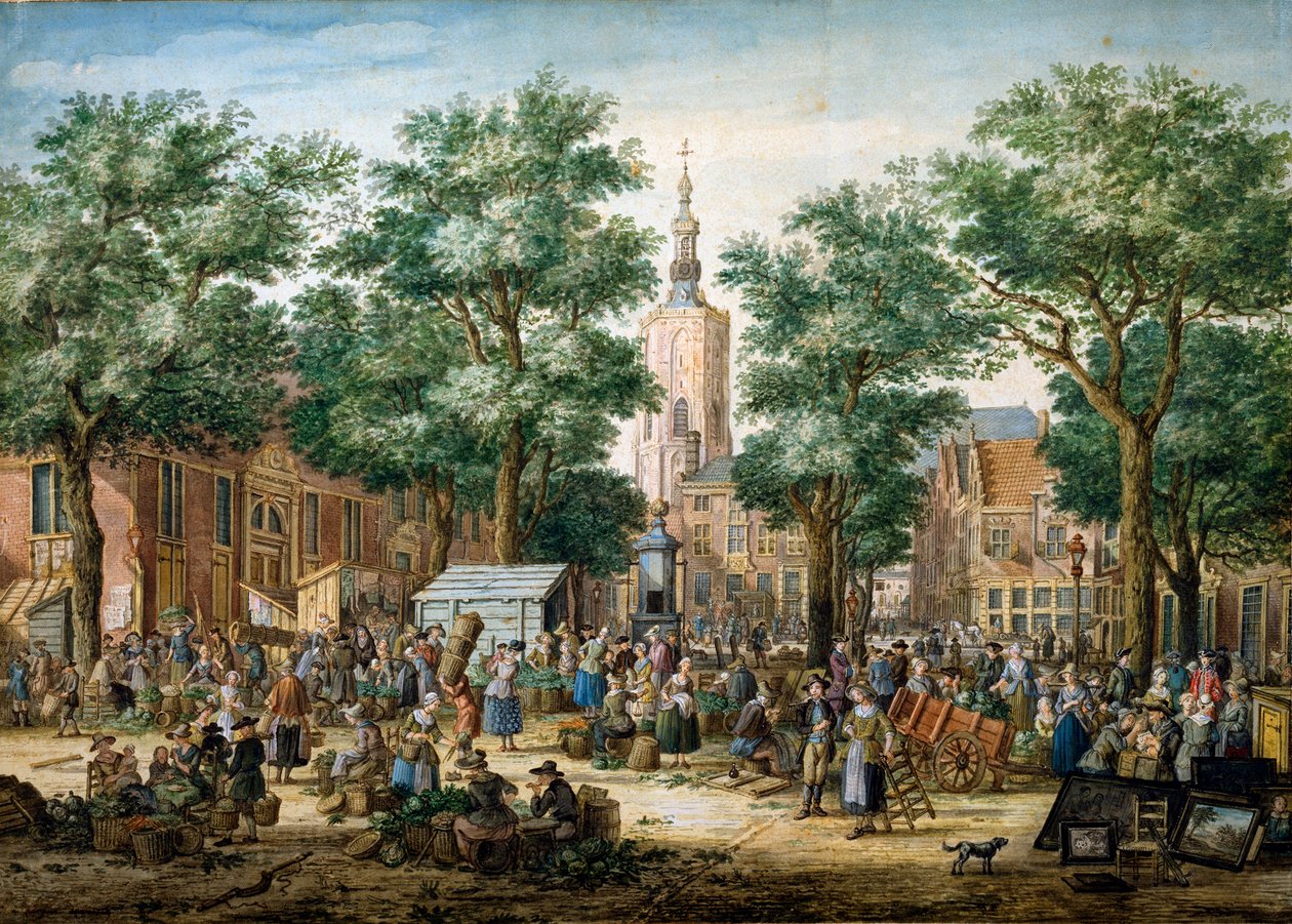 Velký zelený trh v Haagu, 1769 od Paulus Constantijn la Fargue