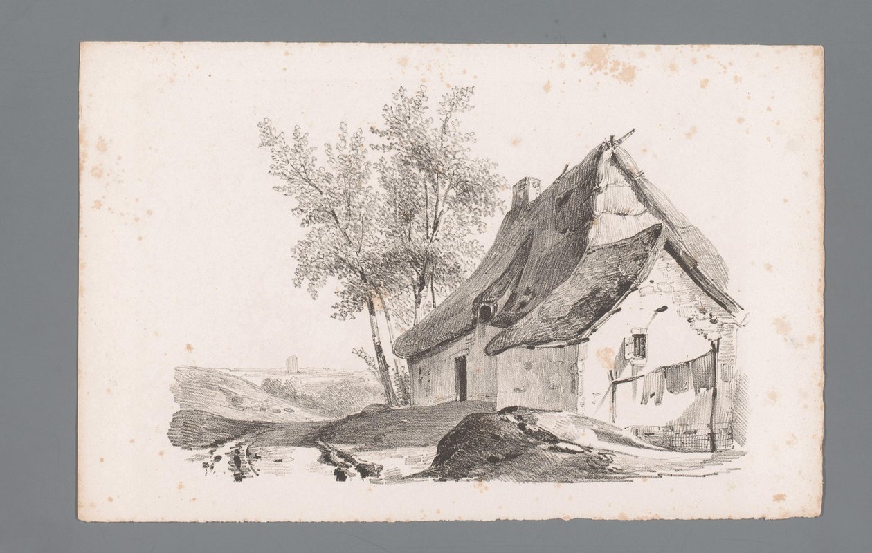 Krajina s venkovskou silnicí a domem Principy krajiny (název série) Principles de paysages (název série) od Paulus Lauters
