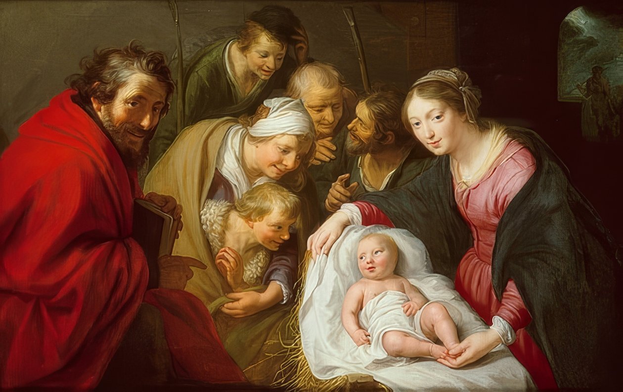Klanění pastýřů. 1630 od Paulus Moreelse