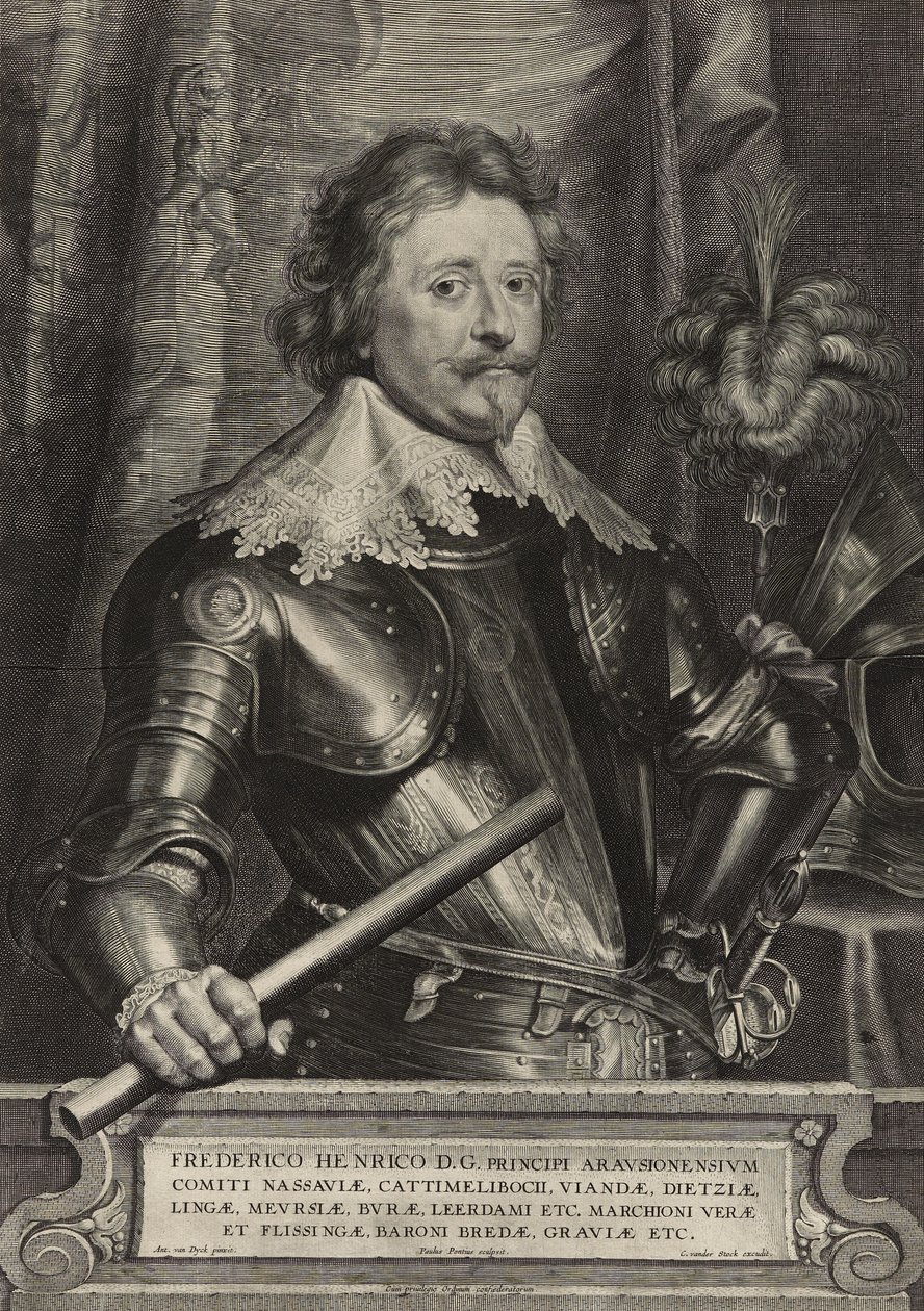 Frederico Henrico (Frederick Henry, princ Oranžský) (rytina na položený papír) od Paulus Pontius