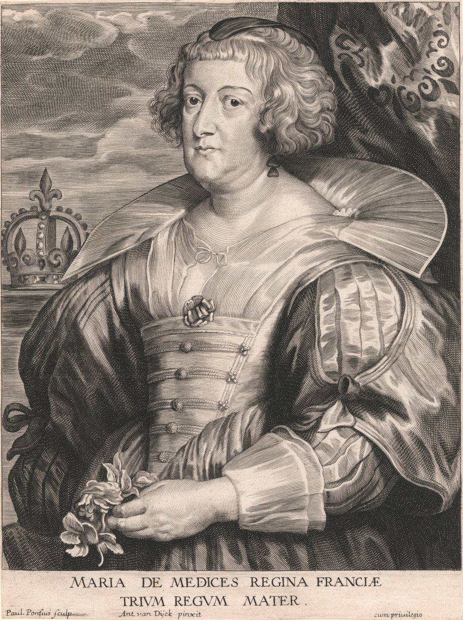 Marie de Medicis, královna Francie, matka tří králů od Paulus Pontius