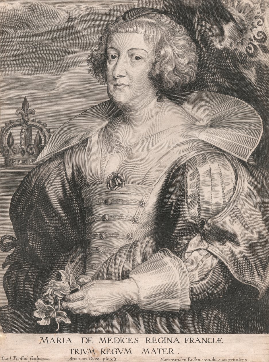 Marie de Medicis, královna Francie, matka tří králů od Paulus Pontius