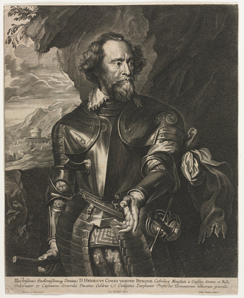 Portrét Jindřicha, hraběte van den Berghe od Paulus Pontius