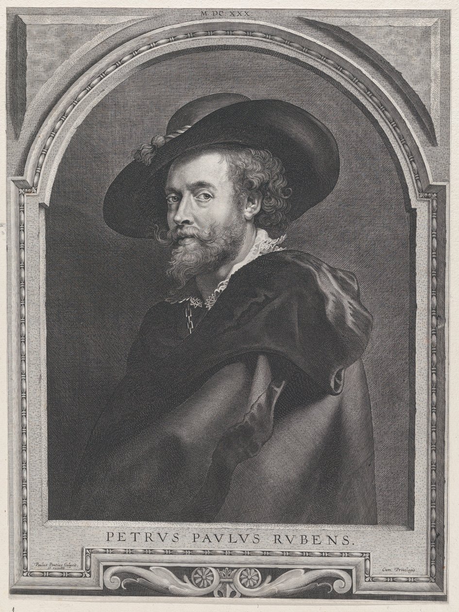 Portrét Petera Paula Rubense, 46 let, 1630., 1630. od Paulus Pontius