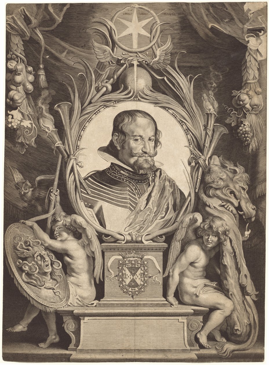Gaspar de Guzman, hrabě z Olivares od Paulus Pontius, after Sir Peter Paul Rubens, after Diego Velázquez