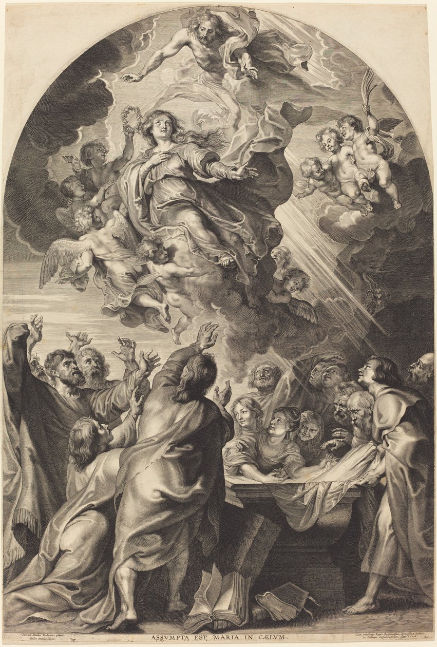 Nanebevzetí Panny Marie od Paulus Pontius, after Sir Peter Paul Rubens