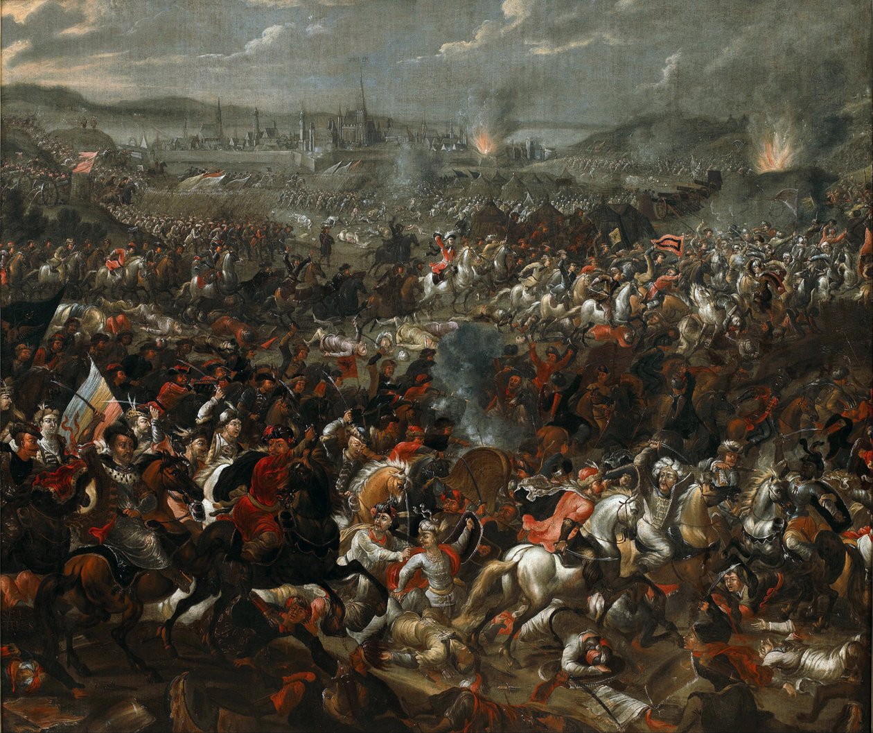 Bitva u Vídně 12. září 1683, asi 1683-84 (olej na plátně) od Pauwel Casteels